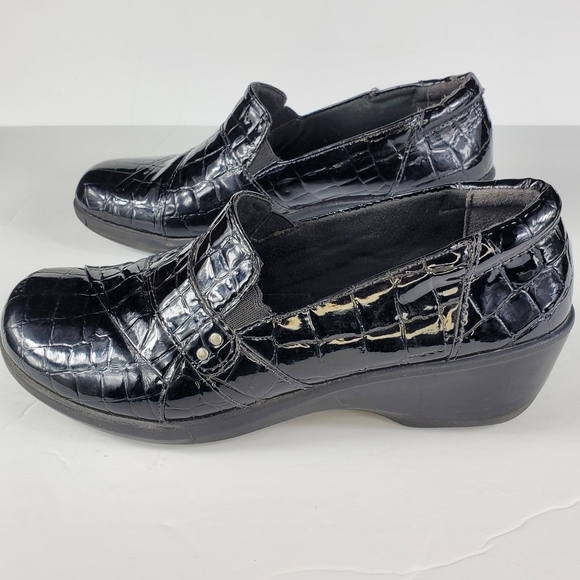 Clarks May Marigold,Black,Faux Alligator, Slip on,Mule,Loafer,Clog - Picture 5 of 11